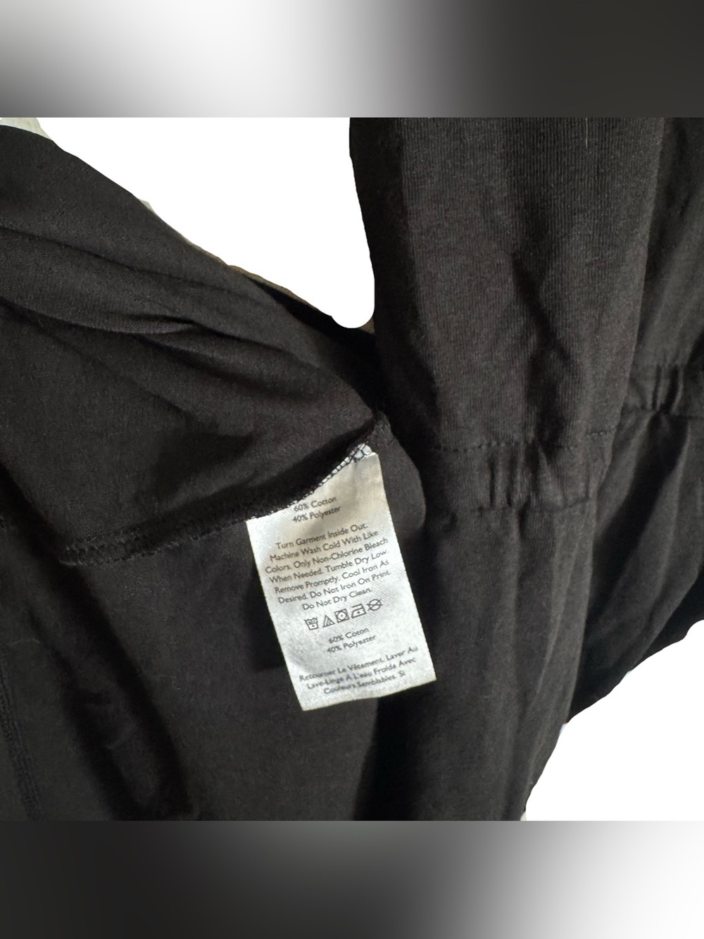 Eddie Bauer Coast Climb Tie Waist Dress Women's Small Black Mini Travel NWT - Picture 5 of 5